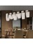 Rosalina 6 Lı Sıralı 24 Watt Ledli Modern Tasarım Oturma Odası Salon Avize 1