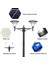2x100W Güneş Enerjili Solar Bahçe Armatür 300CM Direkli 3