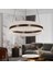 Ecrin 60'lık Yuvarlak Siyah 84 Watt Ledli Modern Tasarım Mutfak Salon Avize 1