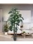 Yapay Çiçek Monstera Yeşil Deve Tabanı 3katlı 135CM 54YAPRAK Siyah Plastik Saksıda Yapay Bitki 5