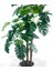 Yapay Çiçek Monstera Yeşil Deve Tabanı 3katlı 135CM 54YAPRAK Gümüş Kemerli Siyah Saksıda Yapay Bitki 5