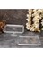 Tekno Trust Modern Madlen Ayaklı ve Ayaksız Servis Tabakları 2 Parça 24 x 24 Bpa Free Kare Cam Ayaklı Sunumluk 1