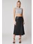 Yanı Fermuarlı Midi Boy Deri Etek 1