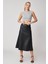 Yanı Fermuarlı Midi Boy Deri Etek 4