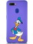 Oppo A12 Soft Premier Kapak Donald Duck-C Tasarımlı Silikon Kılıf - Mor 1