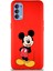 Oppo Reno 4 Soft Premier Kapak Mickey Mouse-B Tasarımlı Silikon Kılıf - Kırmızı 1