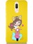 Huawei Mate 10 Lite Soft Premier Kapak Vespagirl Tasarımlı Silikon Kılıf - Sarı 1