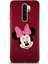 Xiaomi Redmi Note 8 Pro Soft Premier Kapak Minnie Mouse-C Tasarımlı Silikon Kılıf - Mürdüm 1