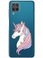 Samsung Galaxy A12 Kamera Korumalı Kapak Unicorn Tasarımlı Şeffaf Kılıf 1
