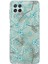 Samsung Galaxy A22 Kamera Korumalı Kapak Floral Su Yeşili Tasarımlı Şeffaf Kılıf 1