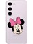 Samsung Galaxy S23 Kamera Korumalı Kapak Minnie Mouse Tasarımlı Şeffaf Kılıf 1