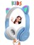 Tekno Trust Yok Kedi Kulağı Bluetooth Kablosuz Kulaklık Rengarenk Işıklı Rgb Mavi Çocuk Oyun Kulaklığı Radyolu 1