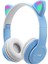 Tekno Trust Yok Kedi Kulağı Bluetooth Kablosuz Kulaklık Rengarenk Işıklı Rgb Mavi Çocuk Oyun Kulaklığı Radyolu 5