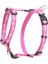 Fancy Dress Tuig Pati Desenli Köpek Göğüs Tasması Pembe Xlarge 2.5X60-100 cm 2