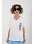 Ekru Renkli Varak Baskılı Tshirt 2