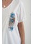 Ekru Renkli Varak Baskılı Tshirt 5