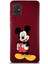 Samsung Galaxy A51 Soft Premier Kapak Mickey Mouse-E Tasarımlı Silikon Kılıf - Mürdüm 1