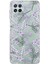 Samsung Galaxy M22 Kamera Korumalı Kapak Floral Lila Tasarımlı Şeffaf Kılıf 1