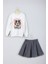 Yeni Sezon Smile Dog Baskılı Etek Sweat Takım 3