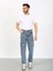 Kaizer Denim Boyfriend Lazerli Koyu Mavi Denim Jean 1