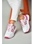 S973017604 Beyaz/fuşya Kumaş Sper Ayakkabı Sneakers 1