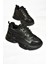 S973602404 Siyah Kumaş Kalın Tabanlı Spor Ayakkabı Sneakers 5