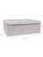 Tekno Trust Orta (26-50 Çap) 3lü Çok Amaçlı Kutu Baza Gri Çizgili 50X40X19 cm 50 x 40 3 Kumaş Gri Type 0 3