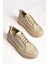 P274117509 Bej Yüksek Tabanlı Kadın Spor Ayakkabı Sneakers 5
