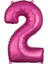 34 inç 2 Pembe Renk Rakam Folyo Balon 1