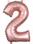 34 inç 2 Rose Gold Renk Rakam Folyo Balon 1