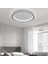 Antrasit Ø60CM Çember 3 Işık Rengi, Kumandalı LED Tavan Lambası, yuvarlak Avize, modern 4