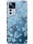 Xiaomi Mi 12T Pro Kamera Korumalı Kapak Floral Mavi Tasarımlı Şeffaf Kılıf 1
