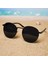 DC1224BLACK Siyah Yuvarlak Oval Polarize Camlı Unisex Güneş Gözlüğü 1