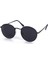 DC1224BLACK Siyah Yuvarlak Oval Polarize Camlı Unisex Güneş Gözlüğü 3