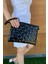 Tekno Trust Siyah Kadın Siyah Rugan Üçgen Desenli Portföy Clutch Çanta Tekli Suni Deri Kapitone Casual/günlük 1