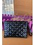 Tekno Trust Siyah Kadın Siyah Rugan Üçgen Desenli Portföy Clutch Çanta Tekli Suni Deri Kapitone Casual/günlük 4