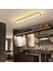 Siyah Oval 80x16 cm 3 Işık Rengi Kumandalı LED Tavan Avize 1