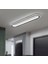 Siyah Oval 80x16 cm 3 Işık Rengi Kumandalı LED Tavan Avize 5