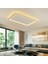 Gold 60X90CM Kare 4000k Işık Rengi,kumandalı LED Tavan Lambası,avize,modern Aydınlatma, Dekoratif Işık 1