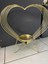 Gold Metal Dekoratif Kalp Mumluk 1