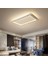 Antrasit 60X90CM Kare 3 Işık Rengi,kumandalı LED Tavan Lambası,avize,modern Aydınlatma, Dekoratif Işık 2