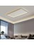 Antrasit 60X90CM Kare 3 Işık Rengi,kumandalı LED Tavan Lambası,avize,modern Aydınlatma, Dekoratif Işık 3