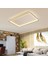 Antrasit 60X90CM Kare 3 Işık Rengi,kumandalı LED Tavan Lambası,avize,modern Aydınlatma, Dekoratif Işık 4