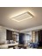 Antrasit 60X90CM Kare 3 Işık Rengi,kumandalı LED Tavan Lambası,avize,modern Aydınlatma, Dekoratif Işık 5