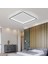 Siyah 60X60CM Kare 3 Işık Rengi ,kumandalı LED Tavan Lambası, avize, modern Aydınlatma, Dekoratif Işık 3