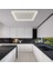 Beyaz 40X40CM Kare 4000k Işık Rengi, kumandalı LED Tavan Lambası, avize, modern Aydınlatma, Dekoratif Işık 2