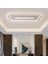 Siyah 60X40CM Dikdörtgen 3 Işık Rengi, kumandalı LED Tavan Lambası, avize, modern Aydınlatma, Dekoratif Işık 4