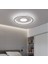 Siyah Ø40CM Yuvarlak 3 Işık Rengi, kumandalı LED Tavan Lambası, avize, modern Aydınlatma, Dekoratif Işık 1