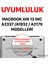 Apple MacBook Air M1 Çip 13 Inç A2337 ile Uyumlu Simli Kılıf + Siyah Klavye Kılıfı + Film 2