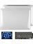 Apple Macbook Air M2 Çip 15 Inç A2941 ile Uyumlu Simli Kılıf + Siyah Klavye Kılıfı + Film 1